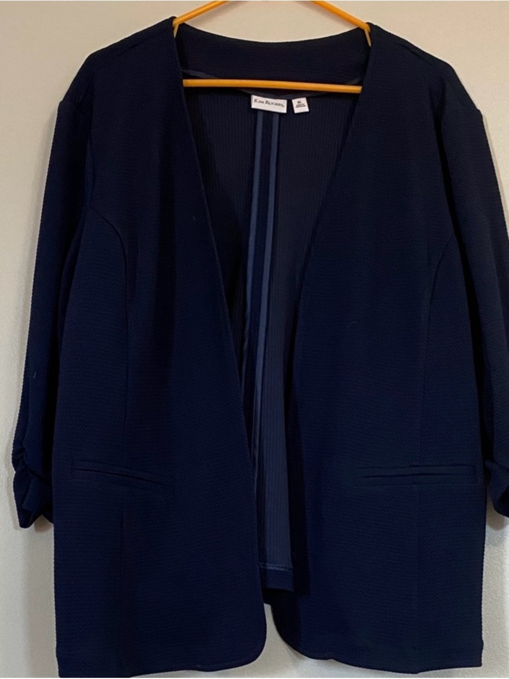 Kim Rogers Navy Open-Front Blazer Jacket